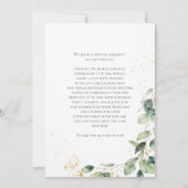 Demande de carte de 65e anniversaire Eucalyptus (Dos)