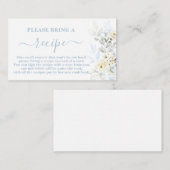 Demande de carte de recette de douche de mariée bl (Devant / Derrière)