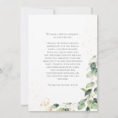 Demande de carte Eucalyptus pour 75e anniversaire (Dos)