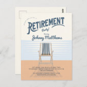 Demande de carte postale de chaise de plage de ret (Devant / Derrière)