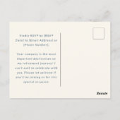 Demande de carte postale de chaise de plage de ret (Dos)