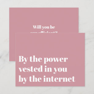 Demande de célébration de mariage drôle Invitation