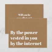 Demande de célébration de mariage drôle Invitation (Devant / Derrière)