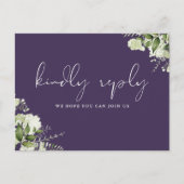 Demande de Chanson Florale Violet Carte Postale RS (Devant)