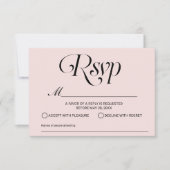 Demande de chansons mariage bande Blush Pink RSVP (Devant)