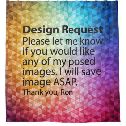 Demande de conception Rideau de douche (Devant)