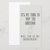 Demande de Demoiselle d'Honneur | Invitation de De (Devant / Derrière)