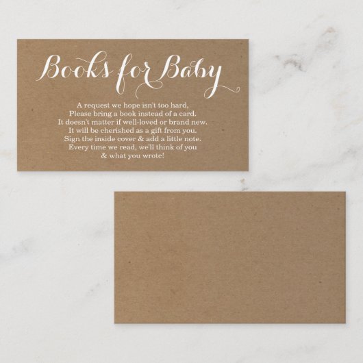 Demande de livre pour invitation à une fête de béb (Devant / Derrière)