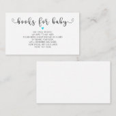 Demande de livres | Baby shower Invitation Inserti (Devant / Derrière)