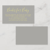 Demande de livres | Baby shower Invitation Inserti (Devant / Derrière)