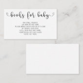 Demande de livres | Baby shower Invitation Inserti (Devant / Derrière)
