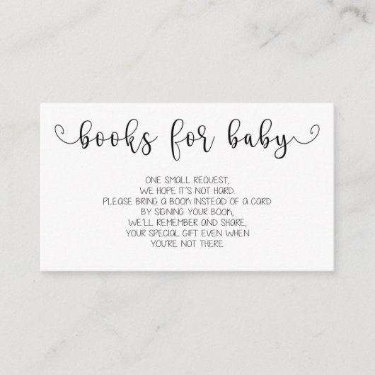 Demande de livres | Baby shower Invitation Inserti (Devant)