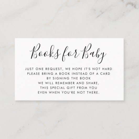 Demande de livres | Baby shower Invitation Inserti (Devant)