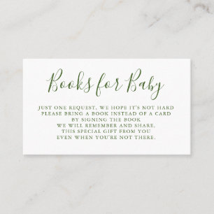 Demande de livres   Baby shower Invitation Inserti