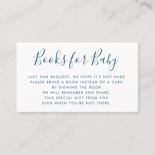 Demande de livres | Baby shower Invitation Inserti (Devant)