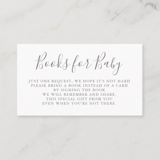 Demande de livres | Baby shower Invitation Inserti (Devant)