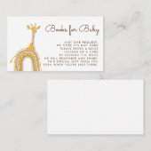 Demande de livres | Baby shower Invitation Inserti (Devant / Derrière)