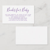 Demande de livres | Baby shower Invitation Inserti (Devant / Derrière)