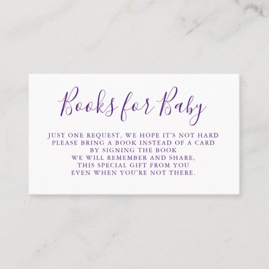 Demande de livres | Baby shower Invitation Inserti (Devant)