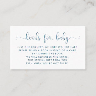 Demande de livres  Baby shower Invitation Insertio