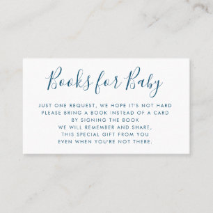 Demande de livres  Baby shower Invitation Insertio