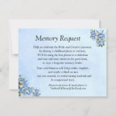 Demande de mémoire - Carte Blue Peony (Devant)