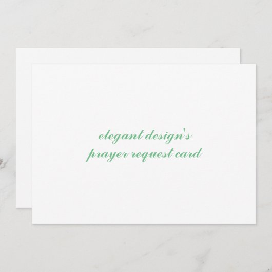 demande de prière carte d'invitation (Devant / Derrière)