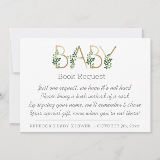 Demande de réservation Baby shower Invitation (Devant)