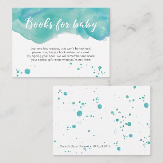 Demande de réservation | Baby shower Invitation -  (Devant / Derrière)