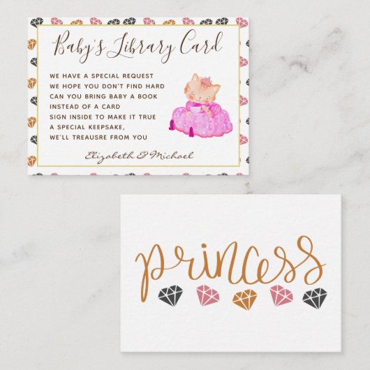 Demande de réservation Carte bébé filles douche 1e (Devant / Derrière)