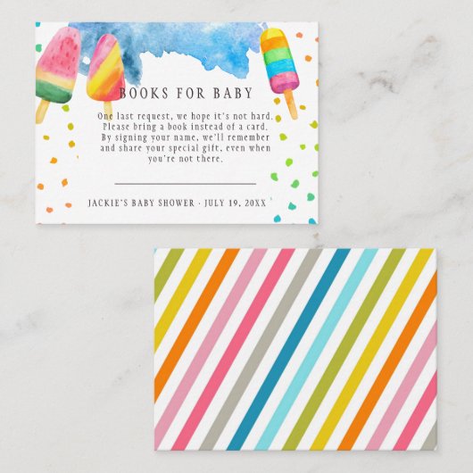 Demande de réservation | Carte de boîtier de Baby  (Devant / Derrière)