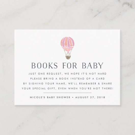 Demande de réservation | Carte d'insertion de Baby (Devant)