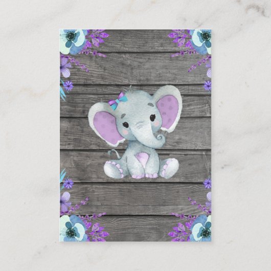 Demande de réservation Carte fille Eléphant Douche (Dos)