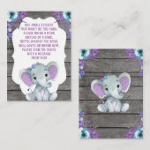 Demande de réservation Carte fille Eléphant Douche (Devant / Derrière)