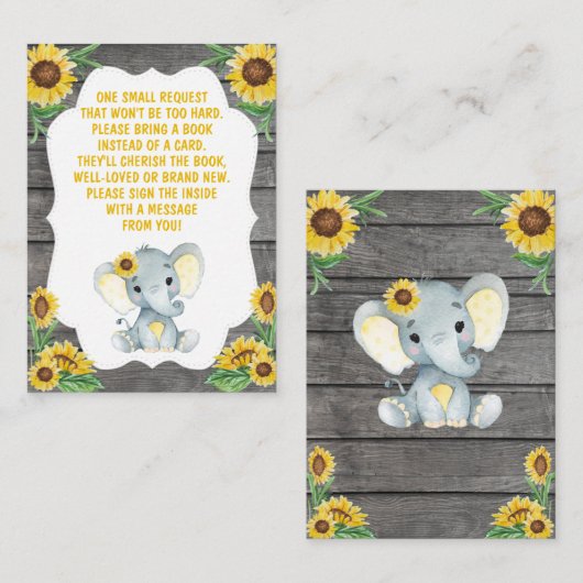 Demande de réservation Carte fille Eléphant Douche (Devant / Derrière)