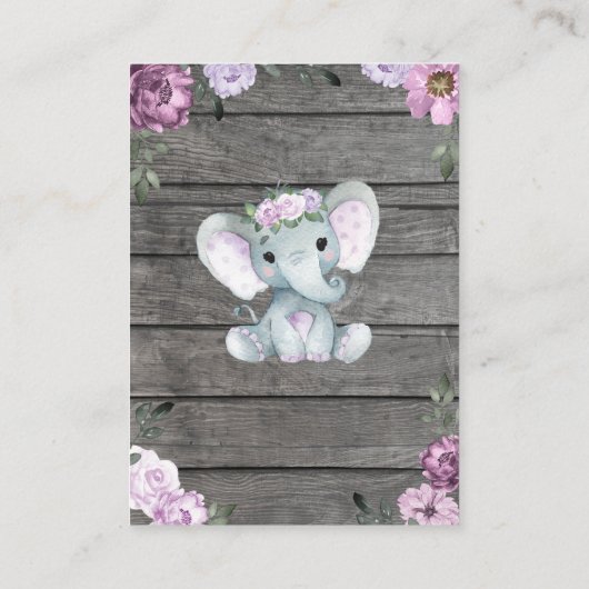 Demande de réservation Carte fille Eléphant Douche (Dos)