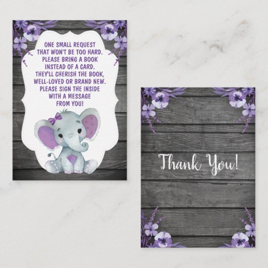 Demande de réservation Carte fille Eléphant Douche (Devant / Derrière)