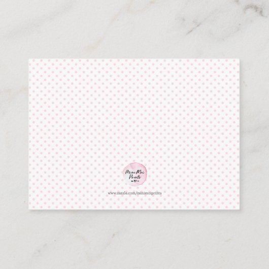 Demande de réservation florale | Carte d'insertion (Dos)