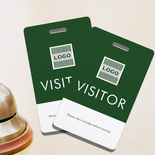 Demande de retour de badge visiteur avec logo de l