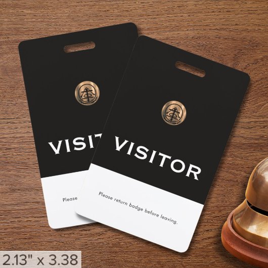 Demande de retour de badge visiteur de logo d'entr