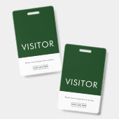 Demande de retour du badge visiteur avec logo de l (Avant & arrière)
