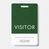 Demande de retour du badge visiteur avec logo de l (Arrière)
