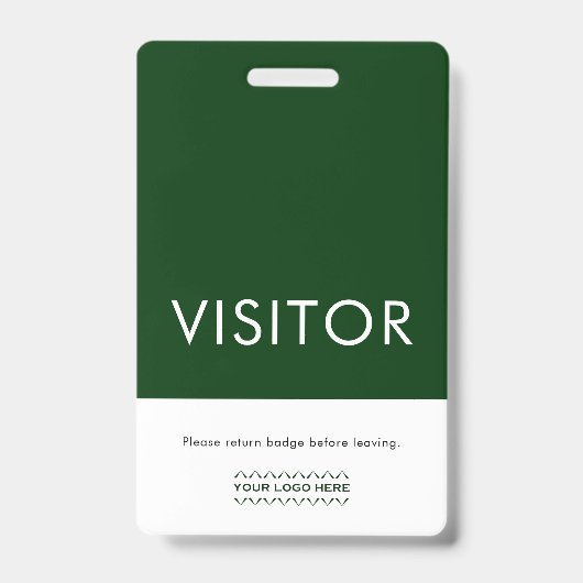Demande de retour du badge visiteur avec logo de l (Avant)