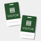 Demande de retour du badge visiteur avec logo de l (Avant & arrière)