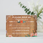 Demande de RSVP pour un mariage rustique avec des  (Debout devant)