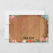 Demande de RSVP pour un mariage rustique avec des  (Dos)