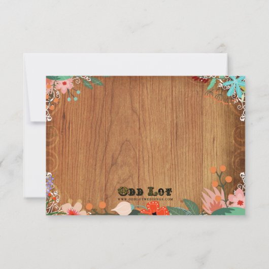 Demande de RSVP pour un mariage rustique avec des (Dos)