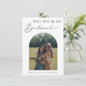 Demande de témoin de mariage Arche Carte Photo (Debout devant)