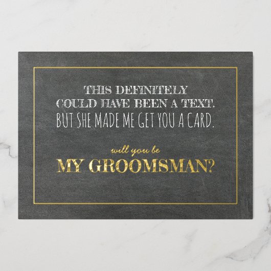 Demande de témoin de mariage drôle avec carte (Recto)