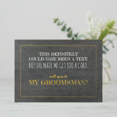 Demande de témoin de mariage drôle et carte fun (Debout devant)